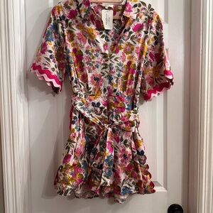 Floral Short Sleeve Boutique Romper